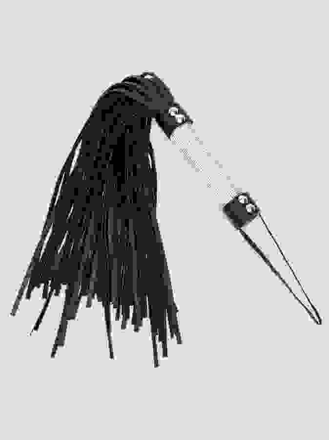 Bondage Boutique Silver Rhinestone Flogger, Black, hi-res